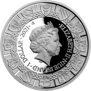 1 Dollar - Elizabeth II Excalibur and Lady of the Lake obverse image
