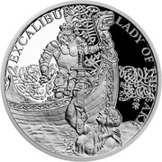 1 Dollar - Elizabeth II Excalibur and Lady of the Lake, Niue, 2021 reverse image