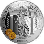 1 Dollar - Elizabeth II Aureus Iustitia, Niue, 2022 reverse image