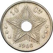 10 Centimes - Léopold II reverse image