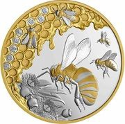 1 Dollar - Elizabeth II Australian Honey Bee, Niue, 2022 reverse image