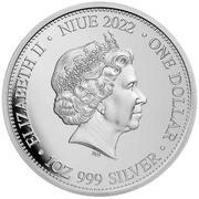 1 Dollar - Elizabeth II Komodo dragon vs. Tiger obverse image