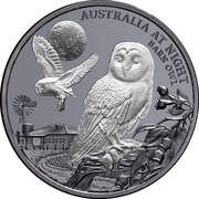 1 Dollar - Elizabeth II Barn Owl, Niue, 2022 reverse image
