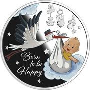 1 Dollar - Elizabeth II Born to Be Happy, Niue, 2022 reverse image