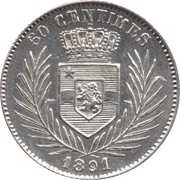 50 Centimes - Léopold II reverse image
