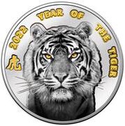 1 Dollar - Elizabeth II Year of the Tiger, Niue, 2022 reverse image