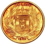 50 Centimes - Léopold II Pattern reverse image