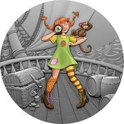 1 Dollar - Elizabeth II Pippi Longstocking, Niue, 2022 reverse image