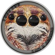 1 Dollar - Elizabeth II African Jumping Spider, Niue, 2022 reverse image