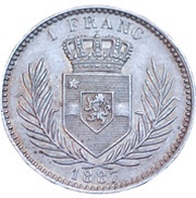 1 Franc - Léopold II reverse image