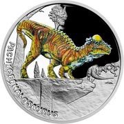 1 Dollar - Elizabeth II Pachycephalosaurus, Niue, 2022 reverse image