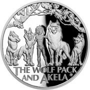 1 Dollar - Elizabeth II Akela and the Pack, Niue, 2022 reverse image
