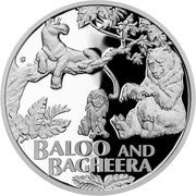 1 Dollar - Elizabeth II Baloo and Bagheera, Niue, 2022 reverse image