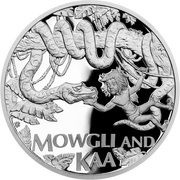 1 Dollar - Elizabeth II Mowgli and Kaa, Niue, 2022 reverse image