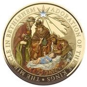 1 Dollar - Charles III Adoration of Three Kings, Niue, 2023 reverse image