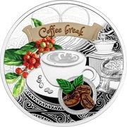 1 Dollar - Charles III Coffee break, Niue, 2023 reverse image