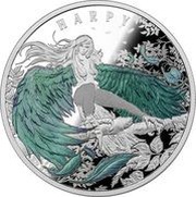 1 Dollar - Charles III Harpy, Niue, 2023 reverse image