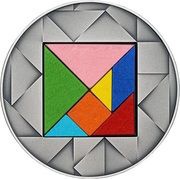 1 Dollar - Charles III Tangram Puzzle reverse image