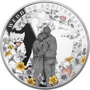 1 Dollar - Charles III Wedding Anniversary, Niue, 2023 reverse image