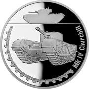 1 Dollar - Charles III Mk IV Churchill, Niue, 2023 reverse image