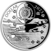 1 Dollar - Charles III Siberian Husky obverse image