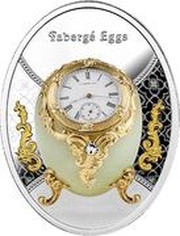 1 Dollar - Charles III Egg with Watch, Niue, 2023 reverse image