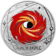 1 Dollar - Charles III Black hole, Niue, 2023 reverse image