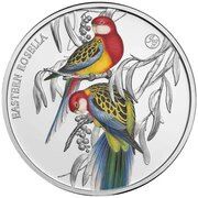 1 Dollar - Charles III Eastern Rosella, Niue, 2023 reverse image