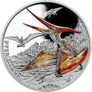 1 Dollar - Charles III Pteranodon, Niue, 2023 reverse image