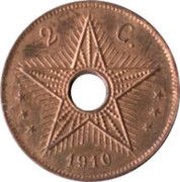 2 Centimes - Albert I reverse image