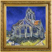 1 Dollar - Charles III The Church at Auvers, Niue, 2023 reverse image