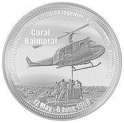 1 Dollar - Charles III Coral Balmoral, Niue, 2023 reverse image