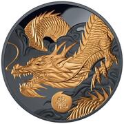 1 Dollar - Charles III Year of the Dragon, Niue, 2024 reverse image