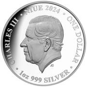 1 Dollar - Charles III Red Centre obverse image