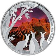 1 Dollar - Charles III Red Centre, Niue, 2024 reverse image