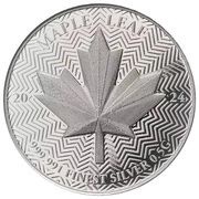 1 Dollar - Charles III Maple Leaf, Niue, 2024 reverse image