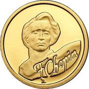 2 Dollars - Elizabeth II Chopin, Niue, 2009 reverse image