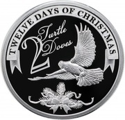 2 Dollars - Elizabeth II 2 Turtle Doves, Niue, 2009-2010 reverse image