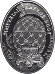 2 Dollars - Elizabeth II Coronation Egg, Niue, 2010 reverse image