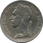 50 Centimes - Albert I French text obverse image