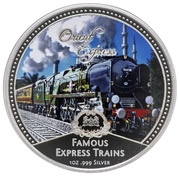 2 Dollars - Elizabeth II Orient Express, Niue, 2010 reverse image