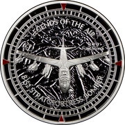 2 Dollars - Elizabeth II B-52 Stratofortress Bomber, Niue, 2011 reverse image