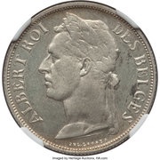 1 Franc - Albert I Essai; French text obverse image
