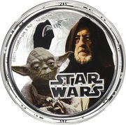 2 Dollars - Elizabeth II Yoda and Obi-Wan Kenobi, Niue, 2011 reverse image