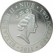 2 Dollars - Elizabeth II Lifetime of Service obverse image