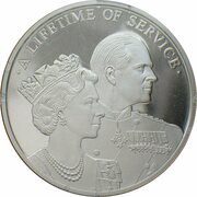 2 Dollars - Elizabeth II Lifetime of Service, Niue, 2011 reverse image