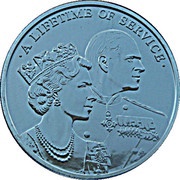 2 Dollars - Elizabeth II Lifetime of Service, Niue, 2011 reverse image
