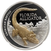 2 Dollars - Elizabeth II Florida Alligator, Niue, 2012 reverse image
