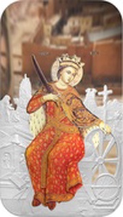 2 Dollars - Elizabeth II Catherine of Alexandria, Niue, 2012 reverse image