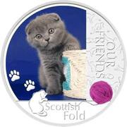 2 Dollars - Elizabeth II Scottish Fold, Niue, 2012 reverse image